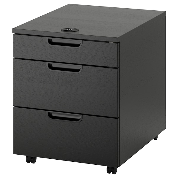 IKEA GALANT drawer unit on casters, black stained ash veneer, 17 3/4x21 5/8 in , IKEA Sale | 51963JDNR