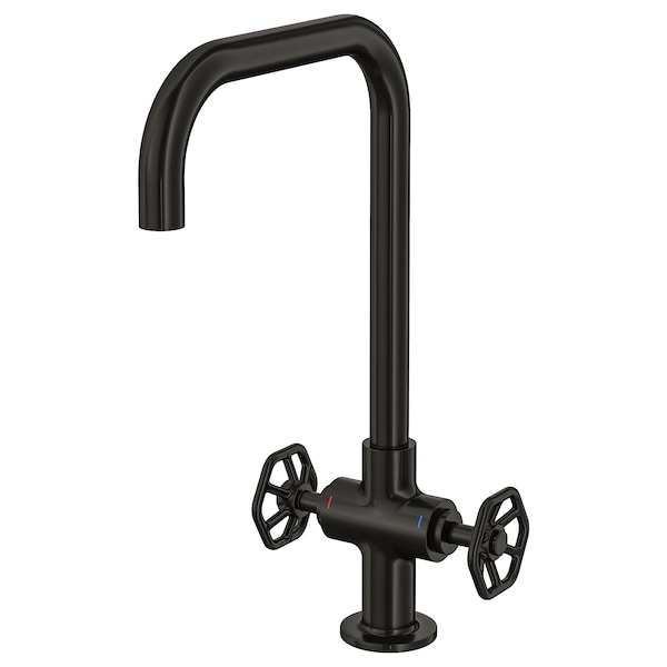 IKEA GAMLESJÖN dual control kitchen faucet, brushed black metal , IKEA Sale | 81203YFNT