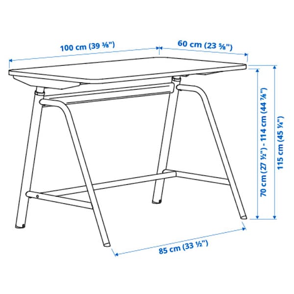 IKEA GLADHÖJDEN desk sit/stand, light gray/anthracite, 39 3/8x23 5/8 in , IKEA Sale | 29706UQAF