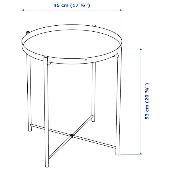 IKEA GLADOM tray table, white, 17 1/2x20 5/8 in , IKEA Sale | 83619QWEX