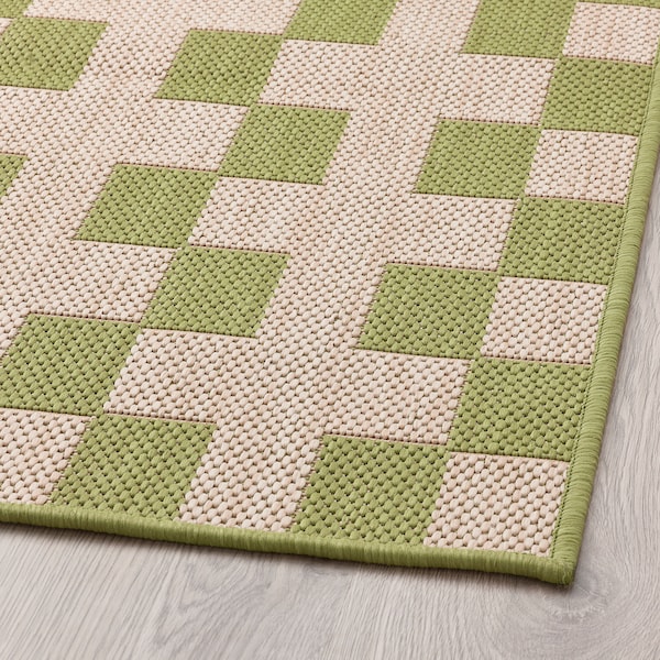 IKEA GÅNGSTIG kitchen mat, flatwoven green/off-white, 2'4 inx5'3 in , IKEA Sale | 97625HXZB