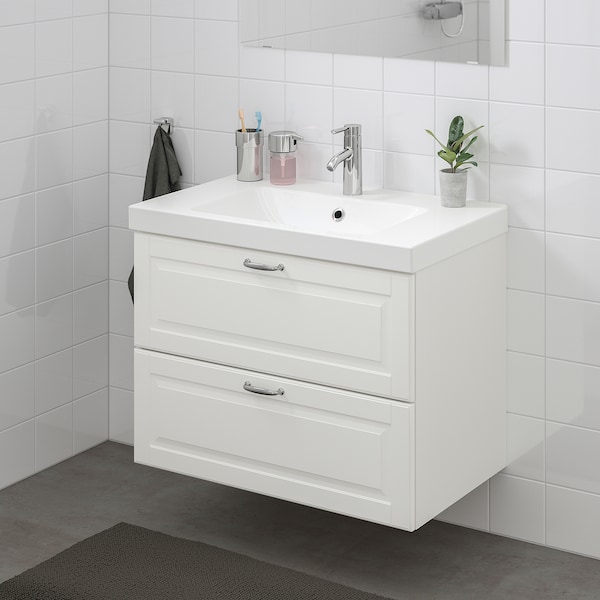 IKEA GODMORGON Sink cabinet with 2 drawers, Kasjön white, 31  1/2x18  1/2x22  7/8 in , IKEA Sale | 42531PSZY