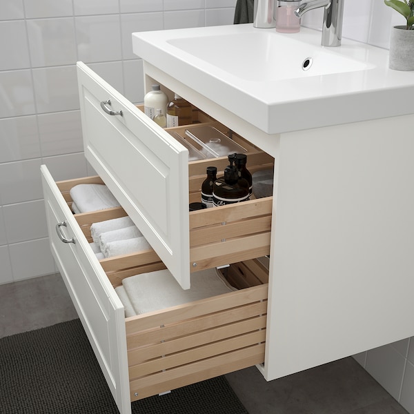 IKEA GODMORGON Sink cabinet with 2 drawers, Kasjön white, 31  1/2x18  1/2x22  7/8 in , IKEA Sale | 42531PSZY