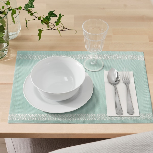 IKEA GOKVÄLLÅ place mat, light blue, 14x18 in , IKEA Sale | 86407ISGL