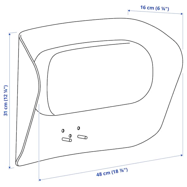 IKEA GRÖNFJÄLL headrest, Letafors gray/black , IKEA Sale | 97184XDCM