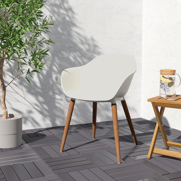 IKEA GRÖNSTA armchair, in/outdoor, white , IKEA Sale | 48561EKAW