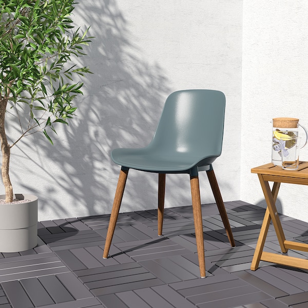 IKEA GRÖNSTA chair, indoor/outdoor gray-turquoise , IKEA Sale | 04613QDFE