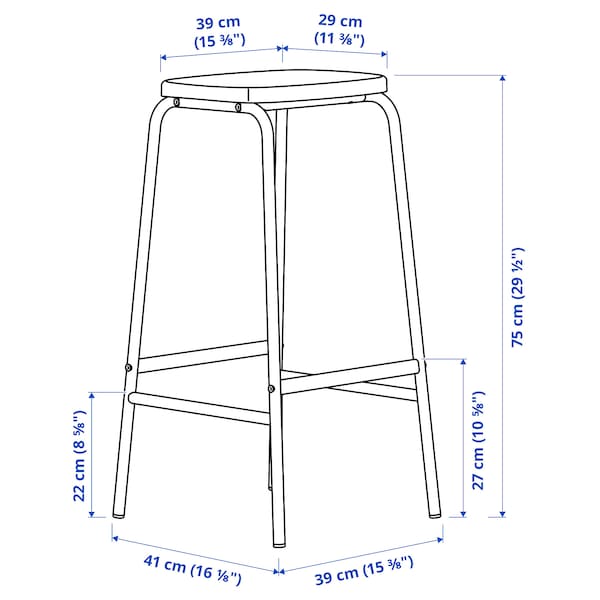 IKEA GRÅSALA bar stool, gray, 29 1/2 in , IKEA Sale | 20916WDOB