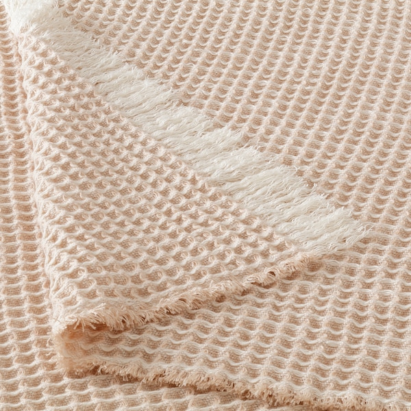 IKEA GRÄSHAKMAL throw, light pink/off-white, 51x67 in , IKEA Sale | 23840JUGY