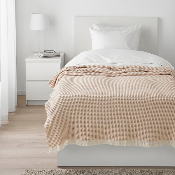 IKEA GRÄSHAKMAL throw, light pink/off-white, 51x67 in , IKEA Sale | 23840JUGY