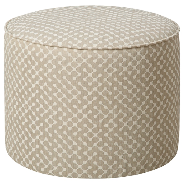 IKEA GRUNDSJÖ ottoman, dot pattern dark beige/beige , IKEA Sale | 39180ZBEF