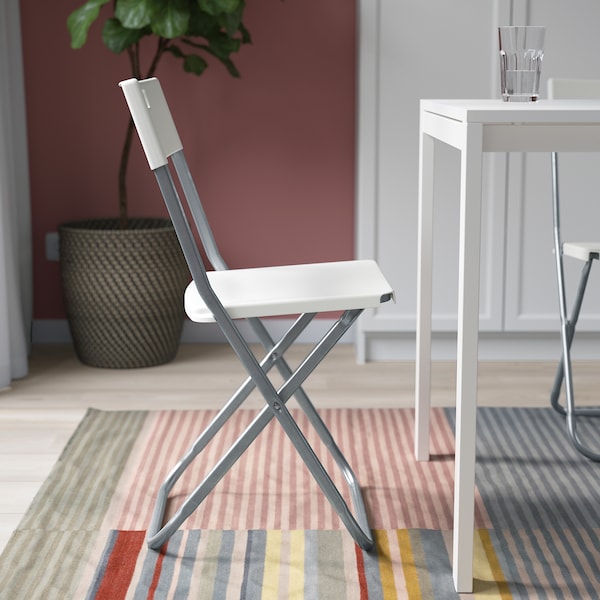 IKEA GUNDE Folding chair, white , IKEA Sale | 34895JWDM