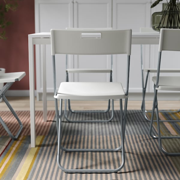 IKEA GUNDE Folding chair, white , IKEA Sale | 34895JWDM