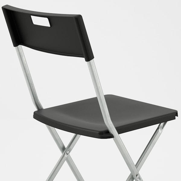 IKEA GUNDE folding chair, black , IKEA Sale | 13249MOHK