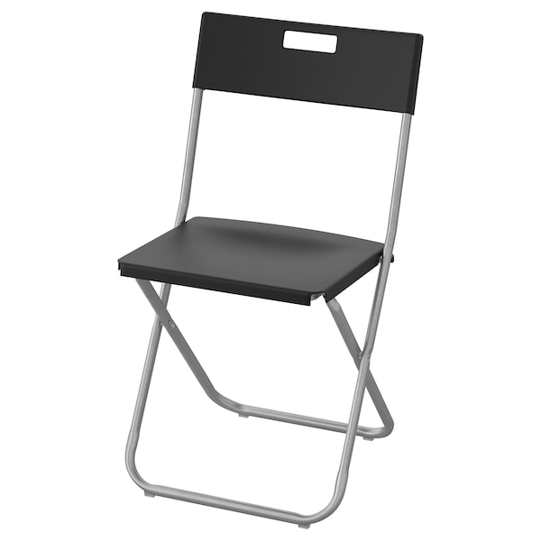 IKEA GUNDE folding chair, black , IKEA Sale | 13249MOHK