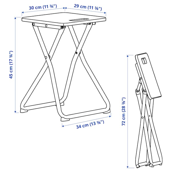 IKEA GUNDE folding stool, black , IKEA Sale | 23795CEND