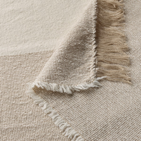 IKEA GUNNEMOR throw, off-white/gray-beige, 51x67 in , IKEA Sale | 17428DRMC