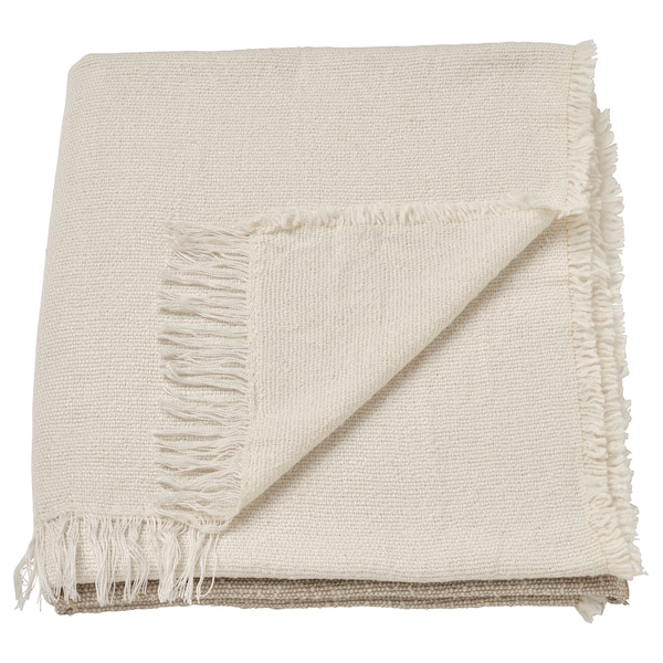 IKEA GUNNEMOR throw, off-white/gray-beige, 51x67 in , IKEA Sale | 17428DRMC