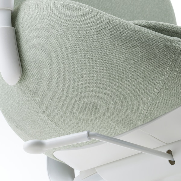 IKEA HATTEFJÄLL office chair with armrests, Gunnared light green/white , IKEA Sale | 21406BLIS