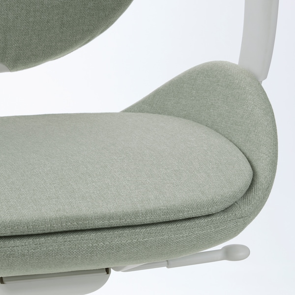 IKEA HATTEFJÄLL office chair with armrests, Gunnared light green/white , IKEA Sale | 21406BLIS