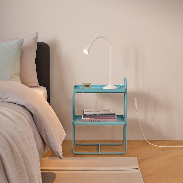 IKEA HATTÅSEN bedside table/shelf unit, blue-turquoise , IKEA Sale | 98265YMSW