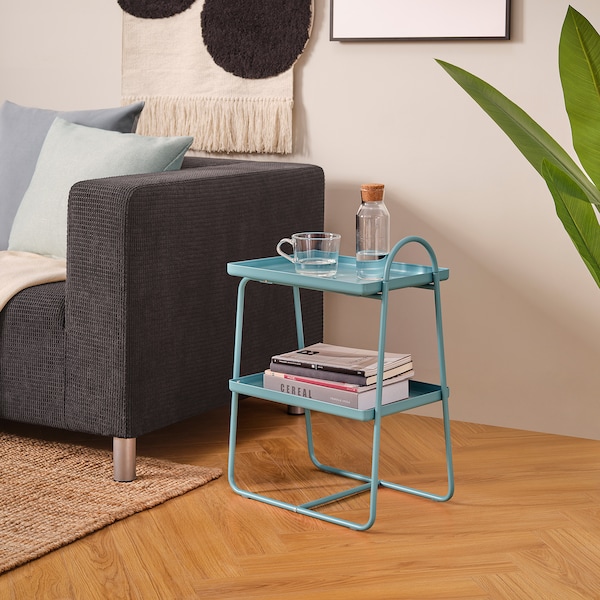 IKEA HATTÅSEN bedside table/shelf unit, blue-turquoise , IKEA Sale | 98265YMSW