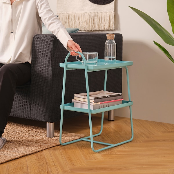 IKEA HATTÅSEN bedside table/shelf unit, blue-turquoise , IKEA Sale | 98265YMSW