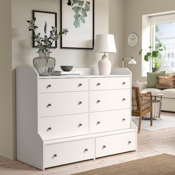 IKEA HAUGA 8-drawer dresser, white, 54 3/8x41 in , IKEA Sale | 75420TDOG