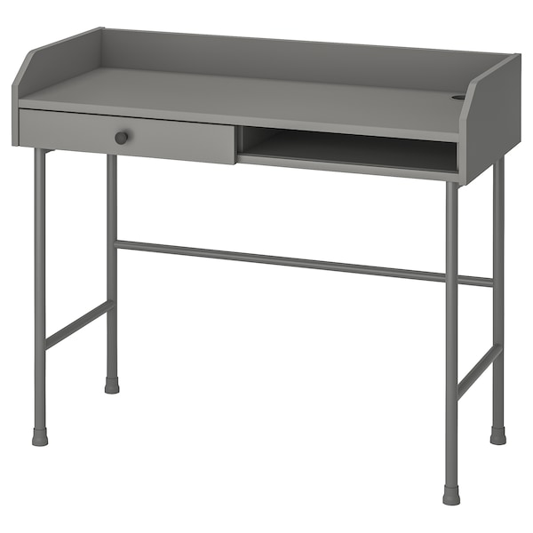 IKEA HAUGA desk, gray, 39 3/8x17 7/8 in , IKEA Sale | 04751VXSU