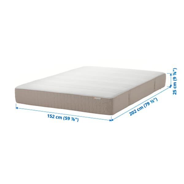 IKEA HAUGESUND spring mattress, medium firm/dark beige, Queen , IKEA Sale | 53726QMLN