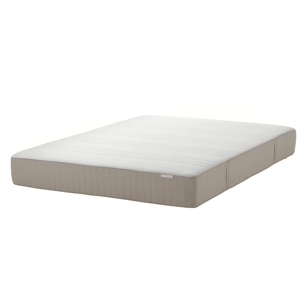 IKEA HAUGESUND spring mattress, medium firm/dark beige, Queen , IKEA Sale | 53726QMLN