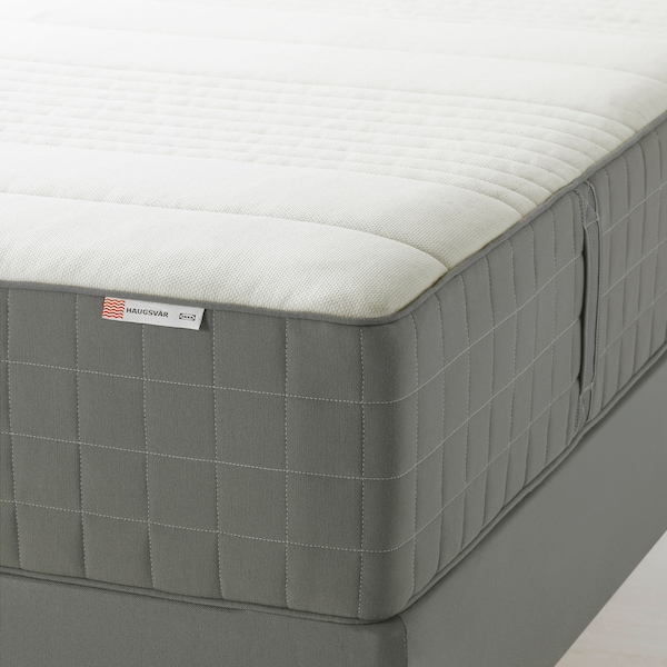 IKEA HAUGSVÄR hybrid mattress, plush/dark gray, Twin , IKEA Sale | 09574MXKP