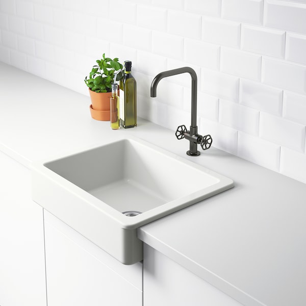 IKEA HAVSEN apron front sink, white, 25x19 in , IKEA Sale | 76480AVOZ