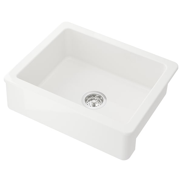 IKEA HAVSEN apron front sink, white, 25x19 in , IKEA Sale | 76480AVOZ