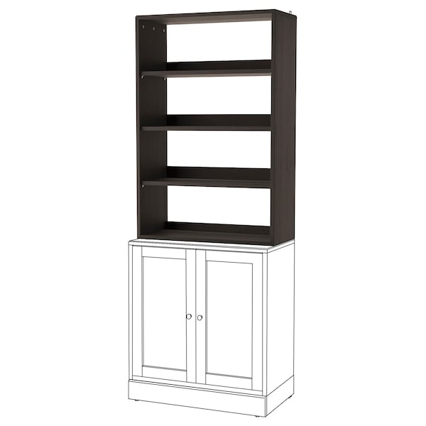 IKEA HAVSTA Shelf unit, dark brown, 31  7/8x13  3/4x48  3/8 in , IKEA Sale | 13827GKZE