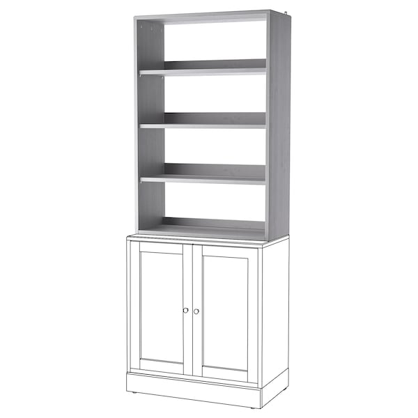 IKEA HAVSTA Shelf unit, gray, 31  7/8x13  3/4x48  3/8 in , IKEA Sale | 20793JCZD