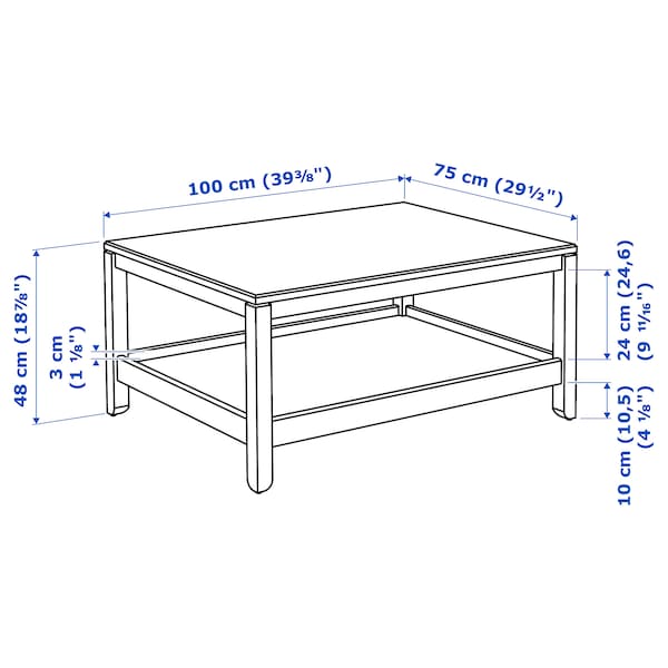 IKEA HAVSTA coffee table, black, 39 3/8x29 1/2 in , IKEA Sale | 69451JQFE