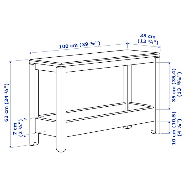 IKEA HAVSTA console table, gray, 39 3/8x13 3/4x24 3/4 in , IKEA Sale | 52140MNXY