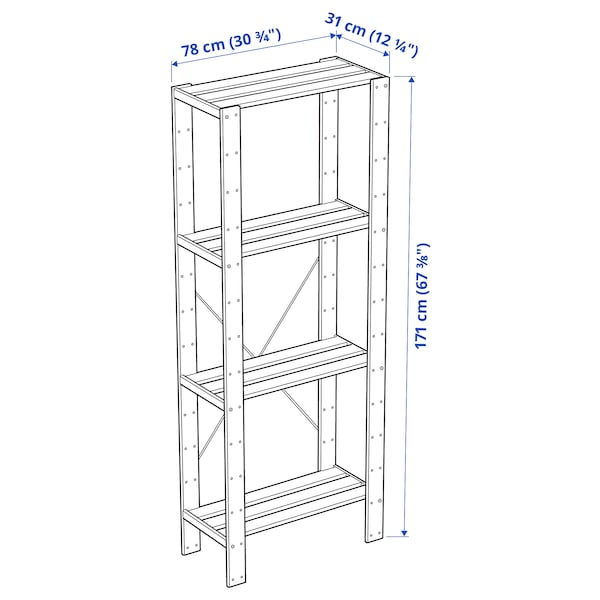 IKEA HEJNE shelf unit, softwood, 30 3/4x12 1/4x67 3/8 in , IKEA Sale | 65720PNEQ