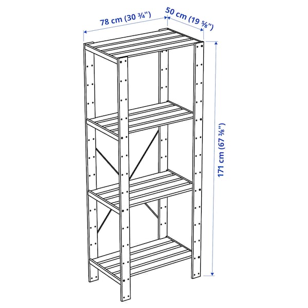 IKEA HEJNE shelf unit, softwood, 30 3/4x19 5/8x67 3/8 in , IKEA Sale | 07359WNQB