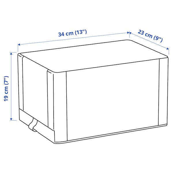 IKEA HEMMAFIXARE shoe box, fabric stripe/white/gray, 9x13x7 in, 2 pack , IKEA Sale | 94382ODST