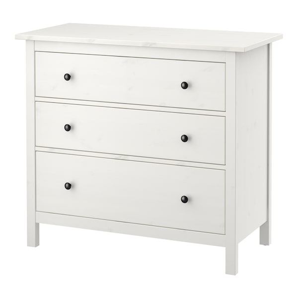 IKEA HEMNES 3-drawer chest, white stain, 42 1/2x37 3/4 in , IKEA Sale | 38470HZUP