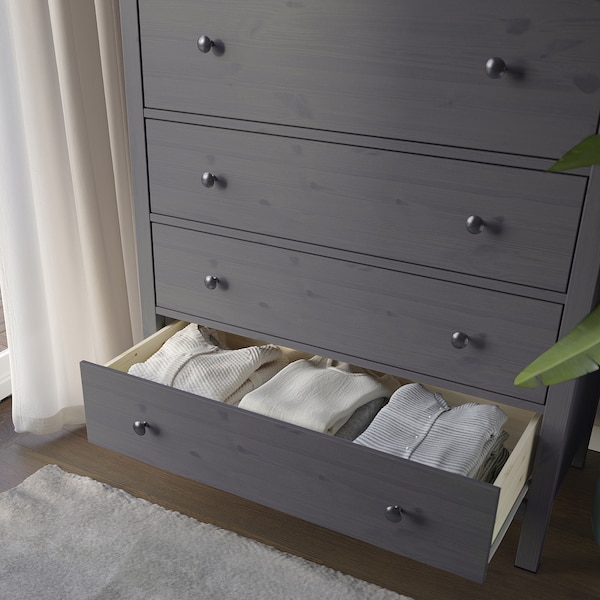 IKEA HEMNES 6-drawer chest, dark gray, 42 1/2x51 5/8 in , IKEA Sale | 08432RXUH