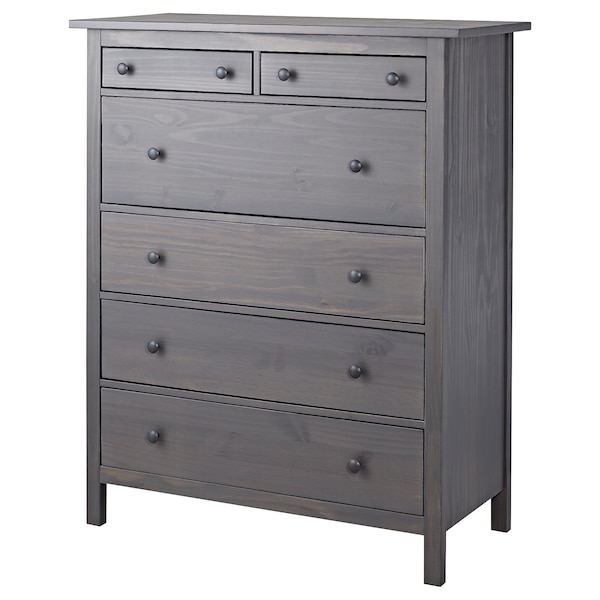 IKEA HEMNES 6-drawer chest, dark gray, 42 1/2x51 5/8 in , IKEA Sale | 08432RXUH