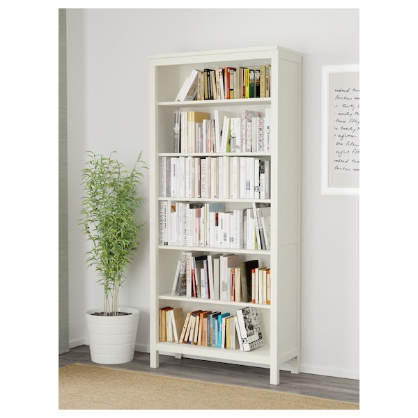 IKEA HEMNES bookcase, white stain, 35 3/8x77 1/2 in , IKEA Sale | 70293UHDB