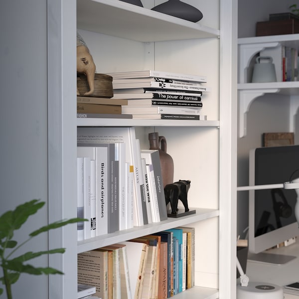 IKEA HEMNES bookcase, white stain, 35 3/8x77 1/2 in , IKEA Sale | 70293UHDB