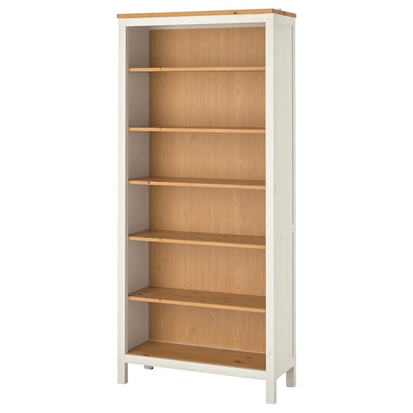 IKEA HEMNES bookcase, white stain/light brown, 35 3/8x77 1/2 in , IKEA Sale | 95426LCKZ