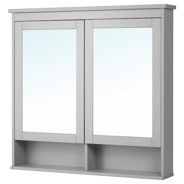 IKEA HEMNES mirror cabinet with 2 doors, gray, 40 1/2x6 1/4x38 5/8 in , IKEA Sale | 46297IKLD