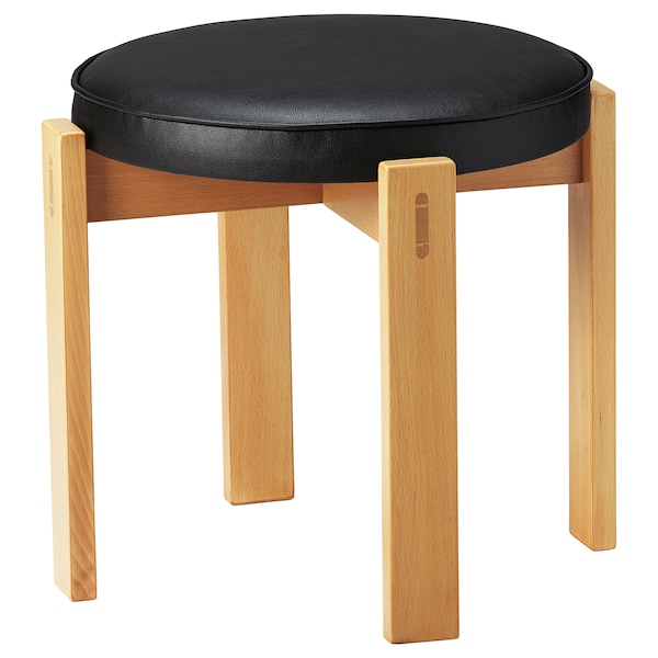 IKEA HOLMSJÖ stool, beech/Jonsbyn black , IKEA Sale | 62137MTDO