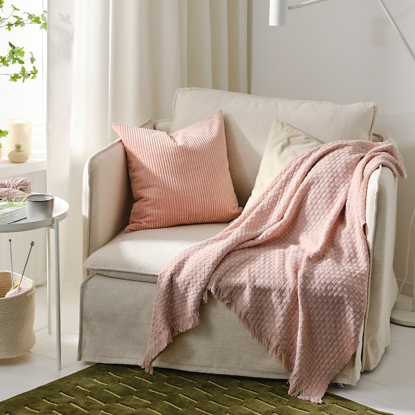 IKEA HORNMAL throw, light pink, 51x67 in , IKEA Sale | 42170PNIY